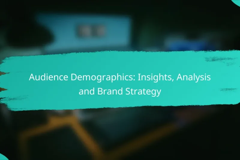 Audience Demographics: Insights, Analysis and Brand Strategy