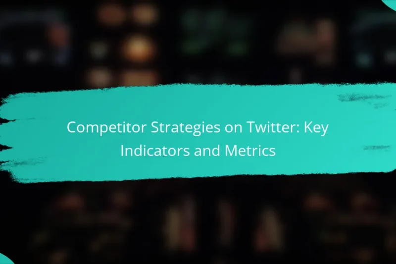 Competitor Strategies on Twitter: Key Indicators and Metrics