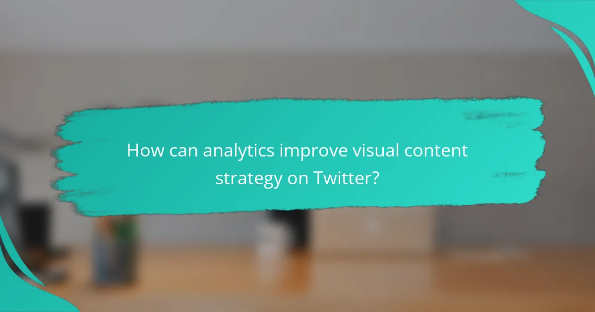How can analytics improve visual content strategy on Twitter?