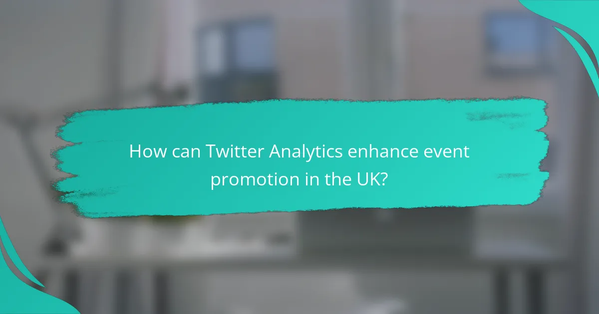 How can Twitter Analytics enhance event promotion in the UK?