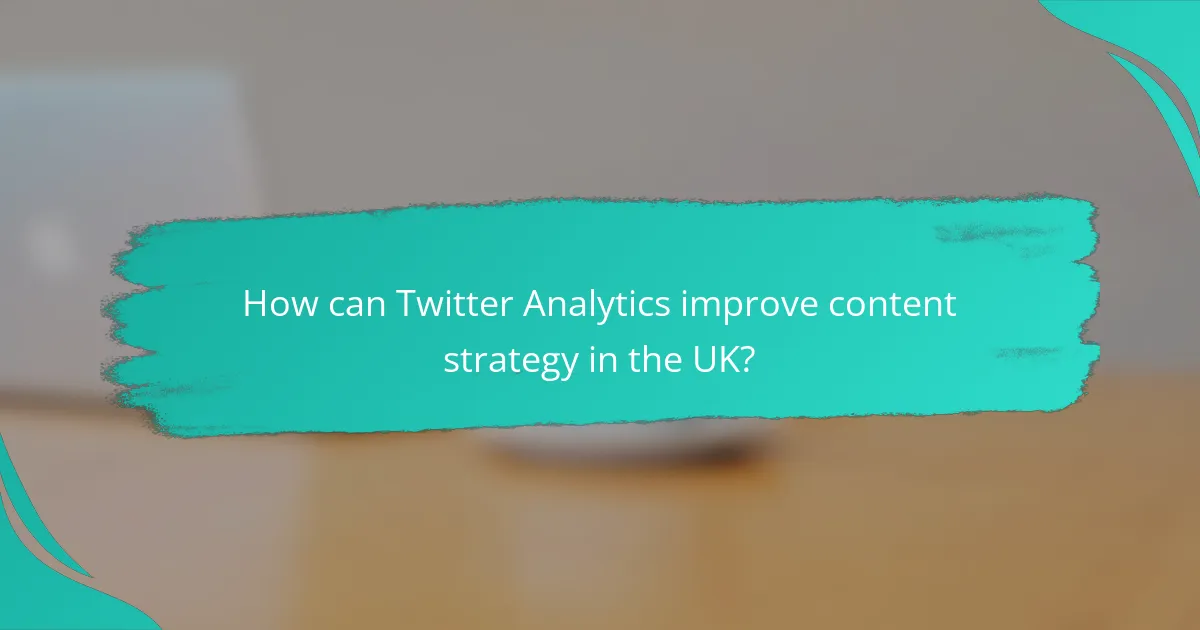 How can Twitter Analytics improve content strategy in the UK?