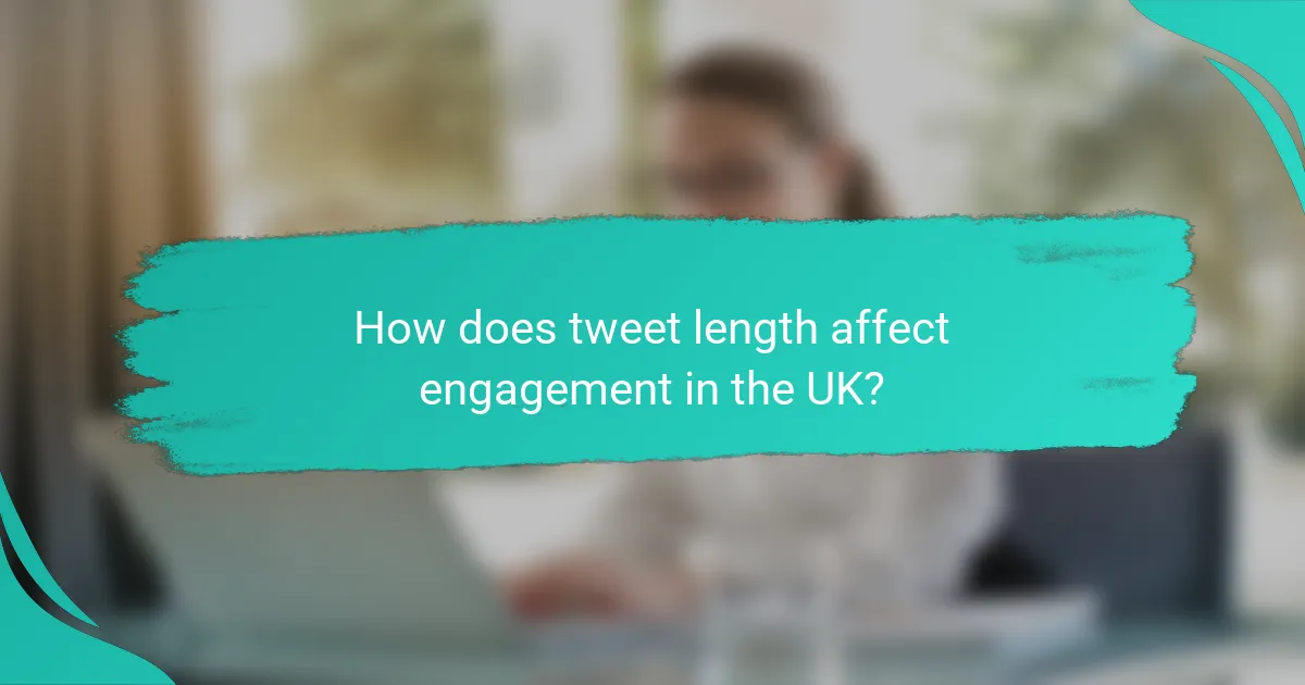 How does tweet length affect engagement in the UK?