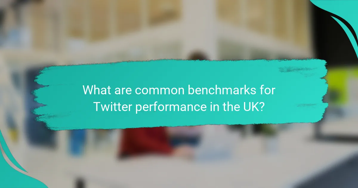 What are common benchmarks for Twitter performance in the UK?