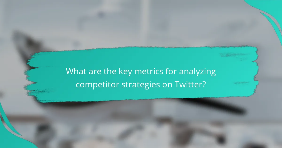 What are the key metrics for analyzing competitor strategies on Twitter?