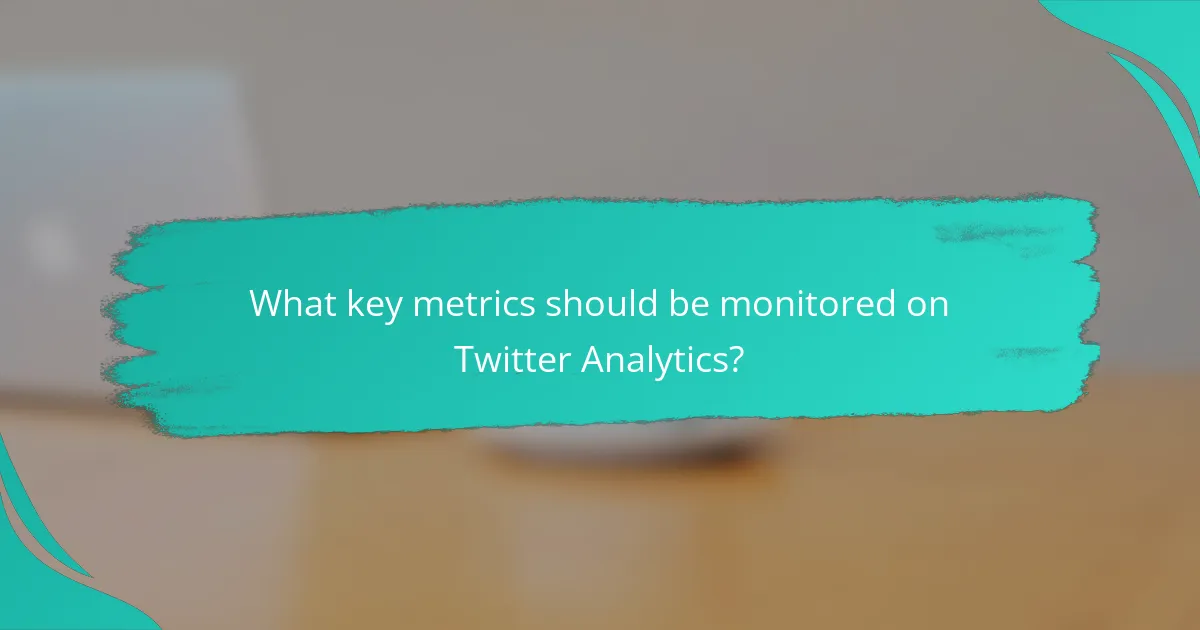 What key metrics should be monitored on Twitter Analytics?